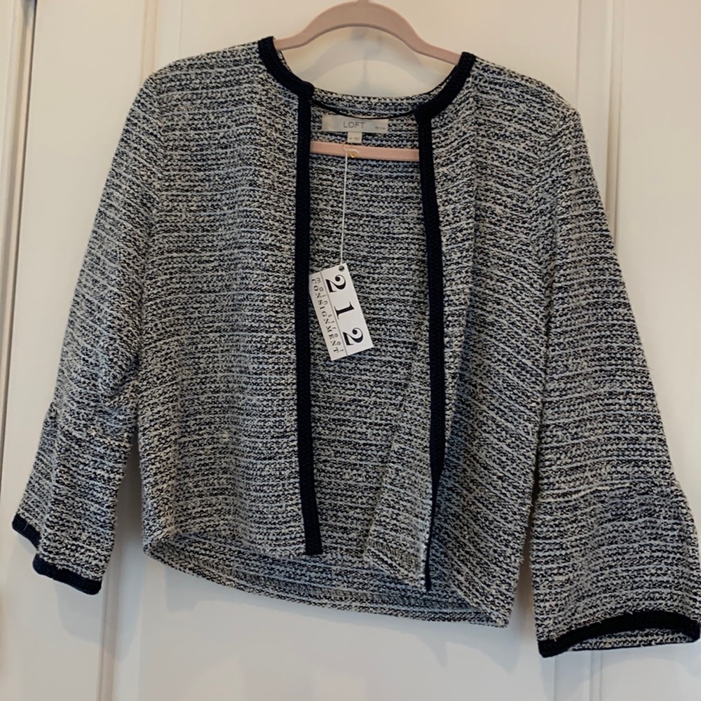 Ann Taylor Loft Blue Spring Jacket- Petite Small